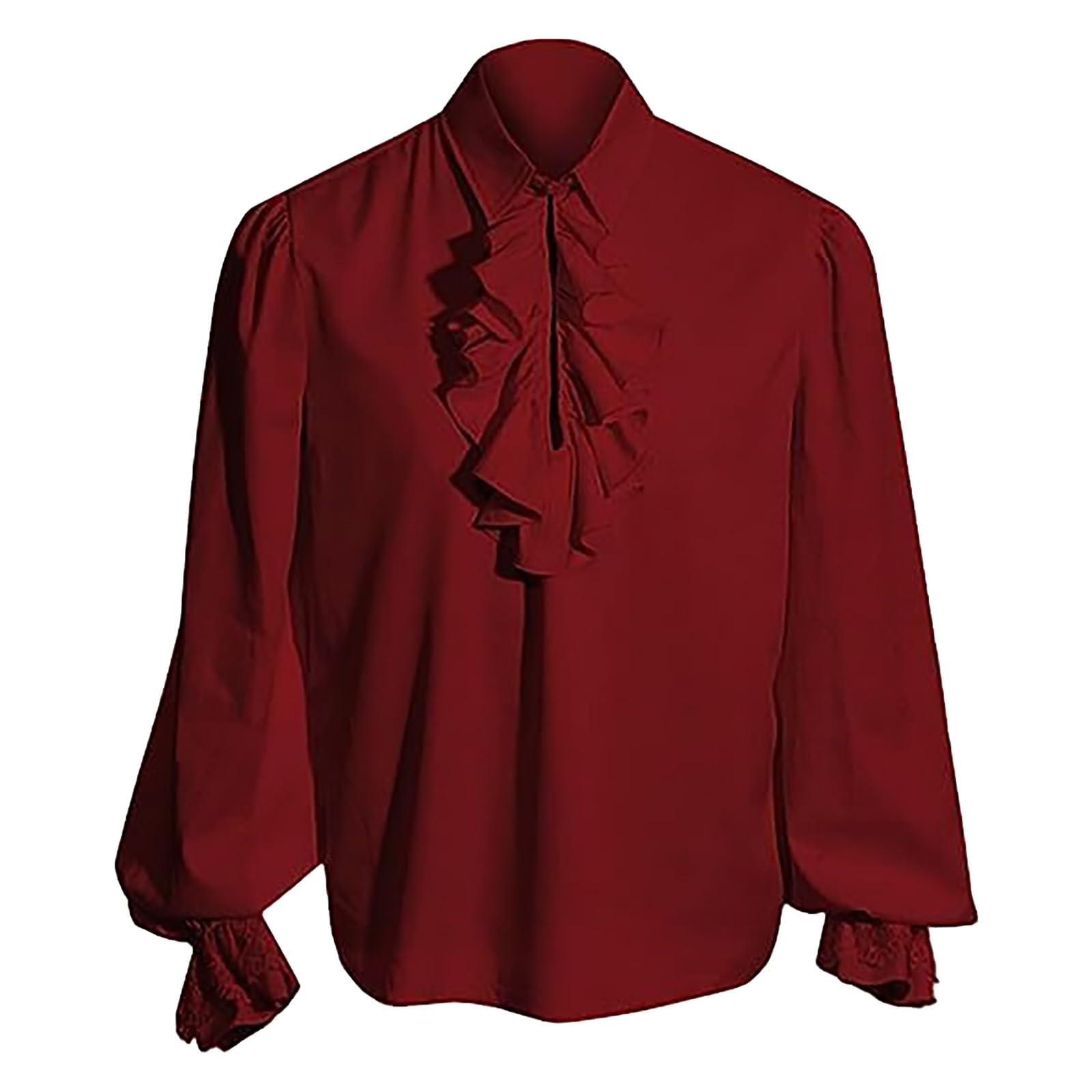 Mens Victorian High Collar Shirt, Victorian Shirt Men