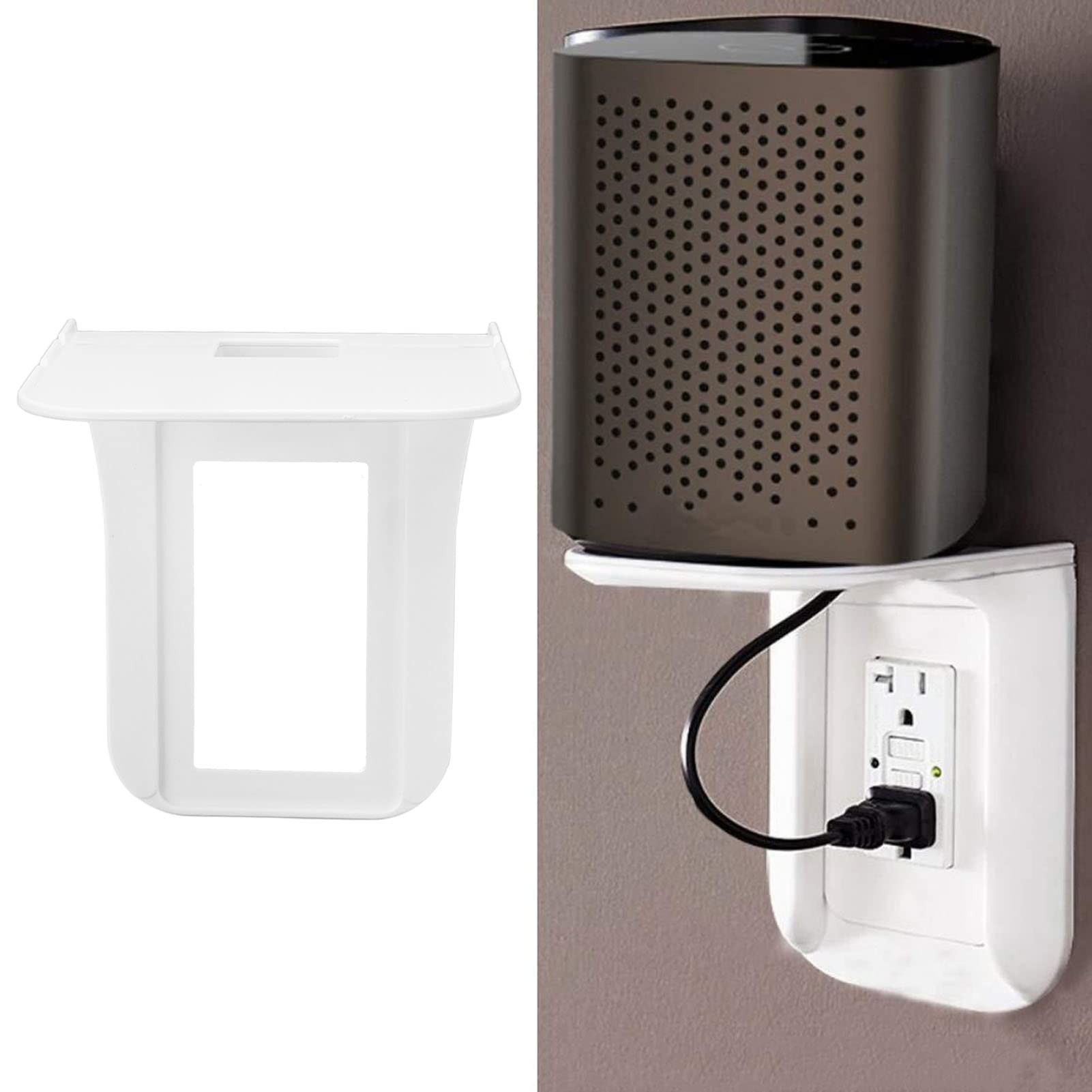 Power Charger Shelf, ABS Space Saving Wall Outlet Shelf for Light