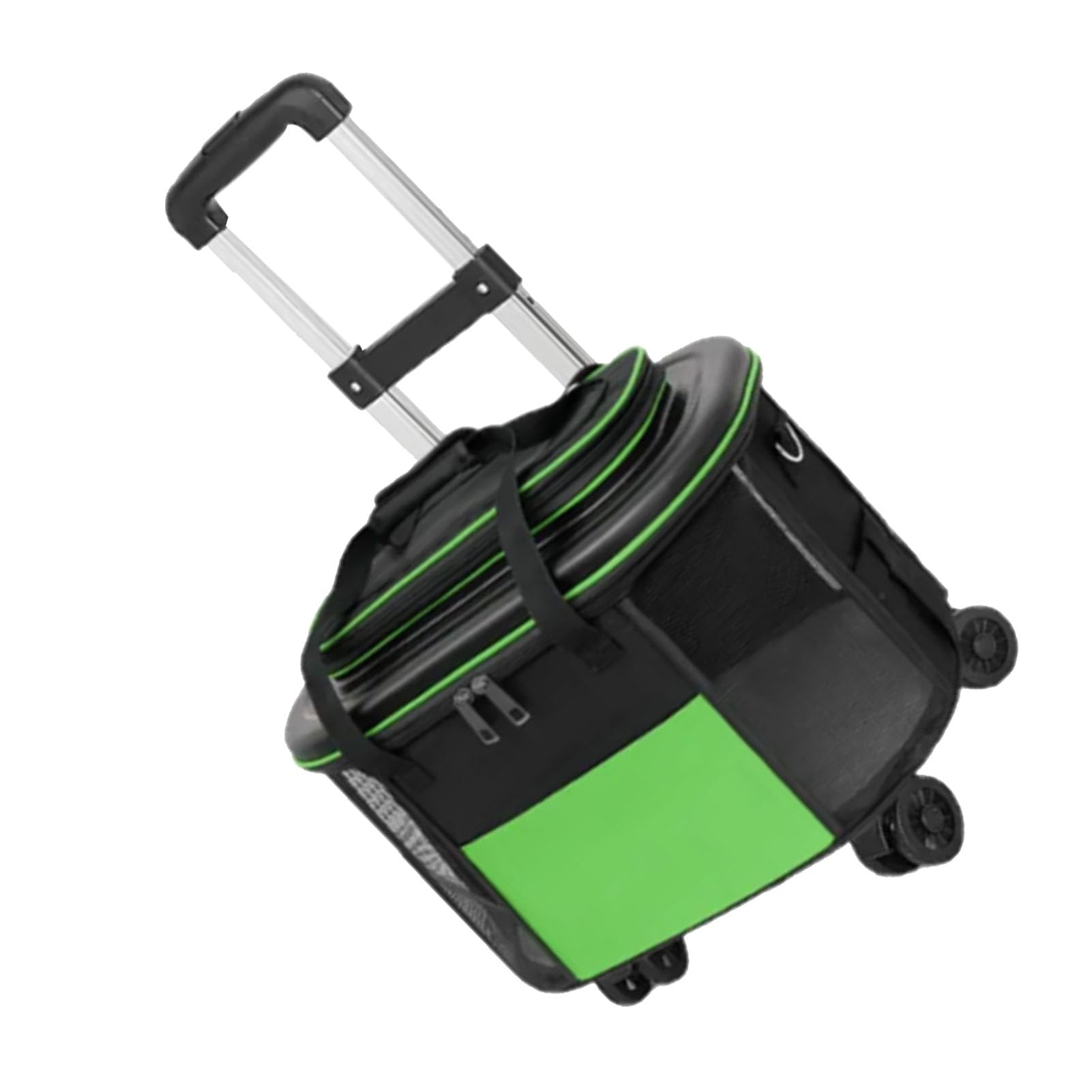Pongnas Maleta Portátil para Mascotas con Ruedas – Transportín Transpirable para Perros/Gatos para un Viaje Seguro, Elegante Maleta Verde (Green)