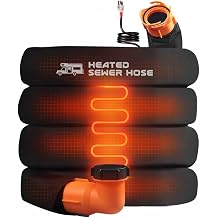 20FT Sewer Hose with Heated Sleeve Avoid Freezing at -20F, Electrical Heated Sleeve of Rv Sewer Hose for Rv/Camper/Rv Accessories in Winter