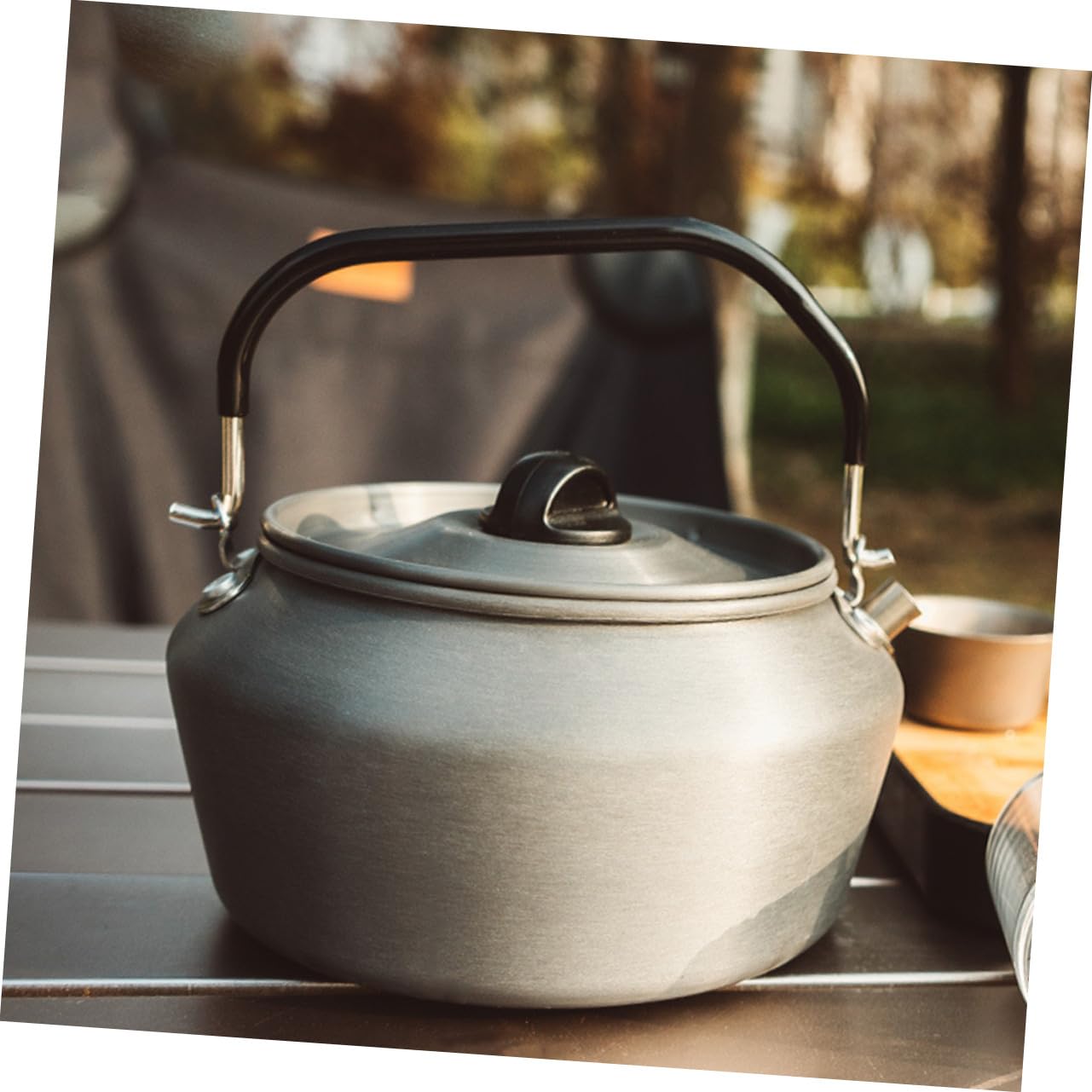 Gatuida Tetera Portátil para Exteriores Capacidad 1, 5 L, Acero Inoxidable