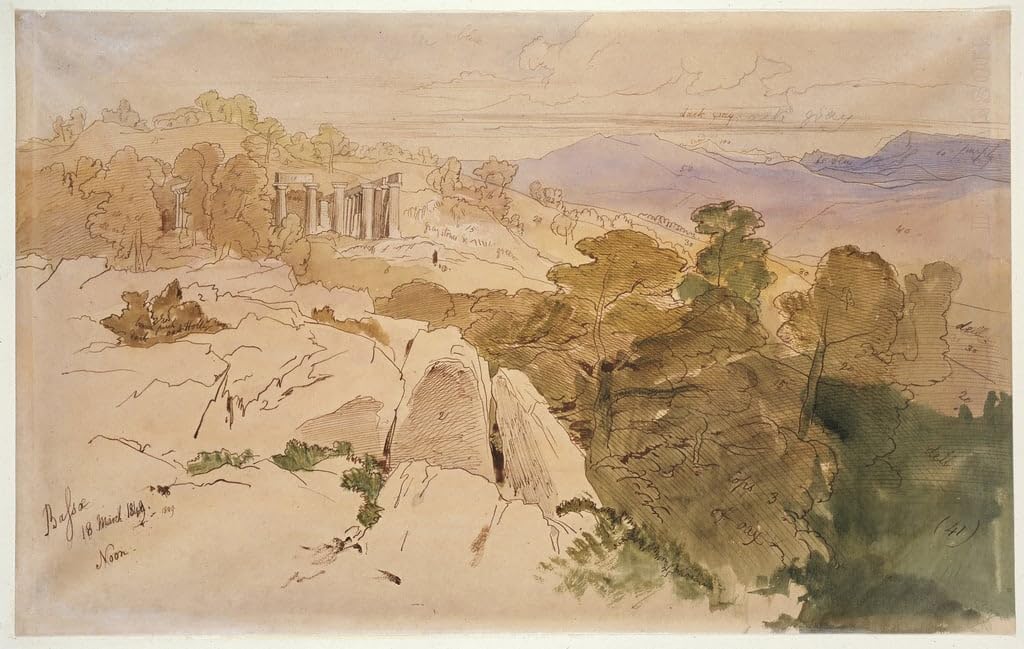 Prints toile peinture murale Grèce Edward Lear affiche salon 60x90cm - 5