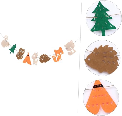 Miniatura 2 de 2 pancartas creativas colgantes de animales para decoraciones de fiesta de cumpleaños, fácil de instalar, reutilizables, banderines de dibujos