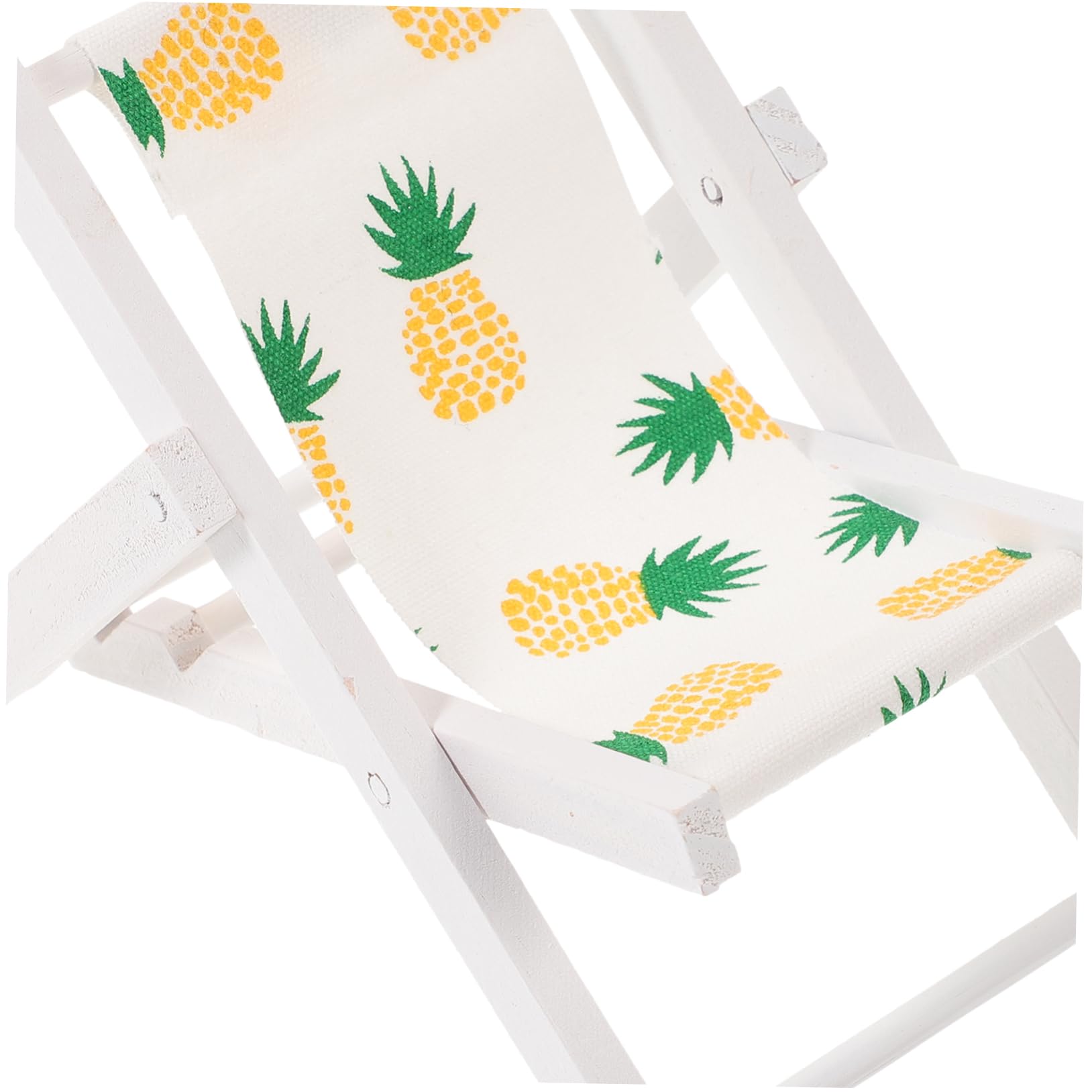 KOMBIUDA Coastal Room Decor Aesthetic Mini Beach Chair Model Wood Crafted Desktop Adornment