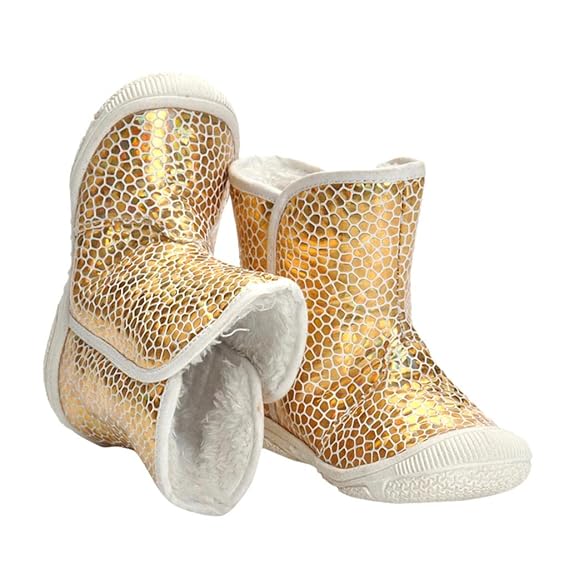 EXCLUZO Baby Kids Girl Boys Snow Boots Toddler Warm Winter PU Shoes 12-18Months