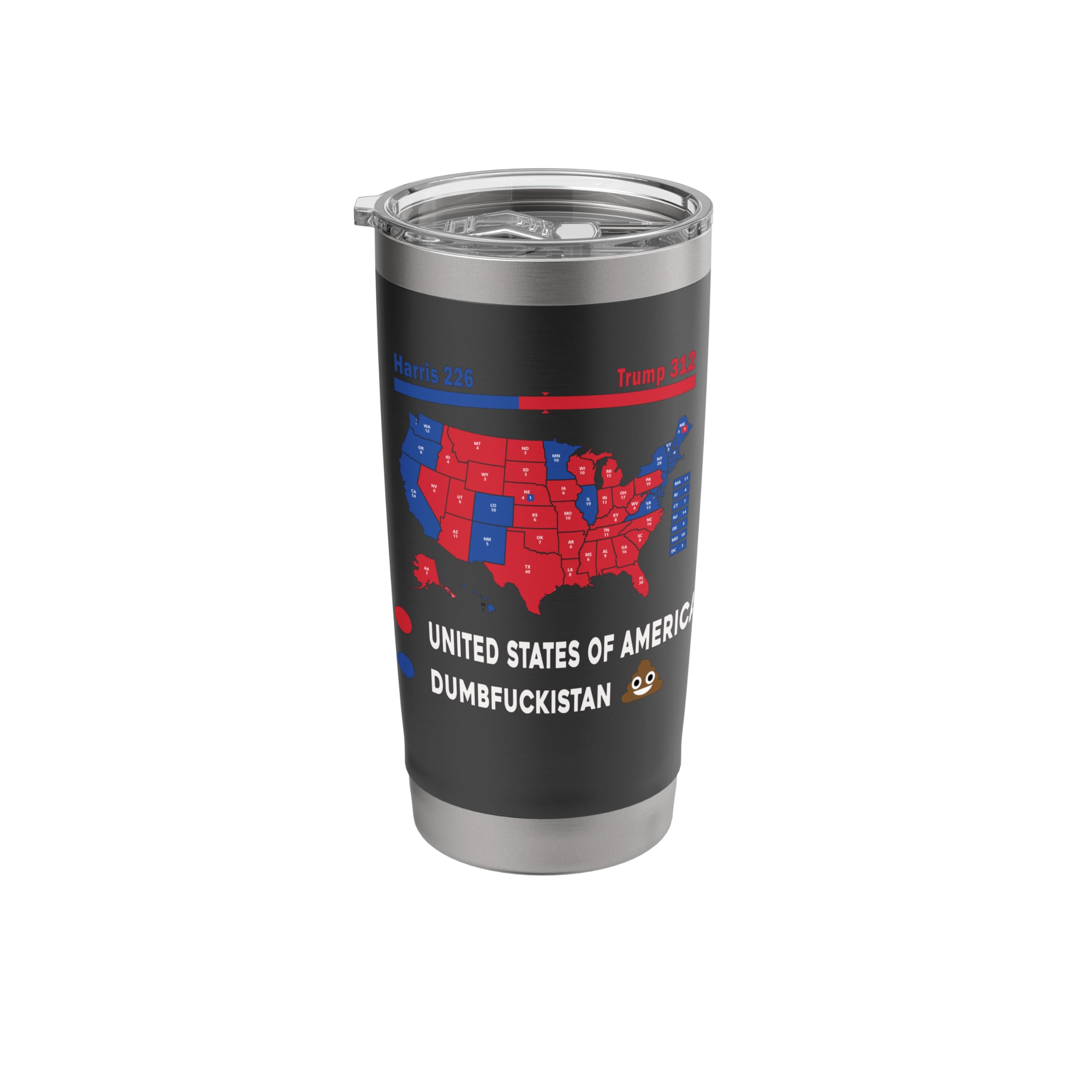 Election Map 2024 - United States of America Dumbfuckistan Stainless Steel Insulated Tumbler