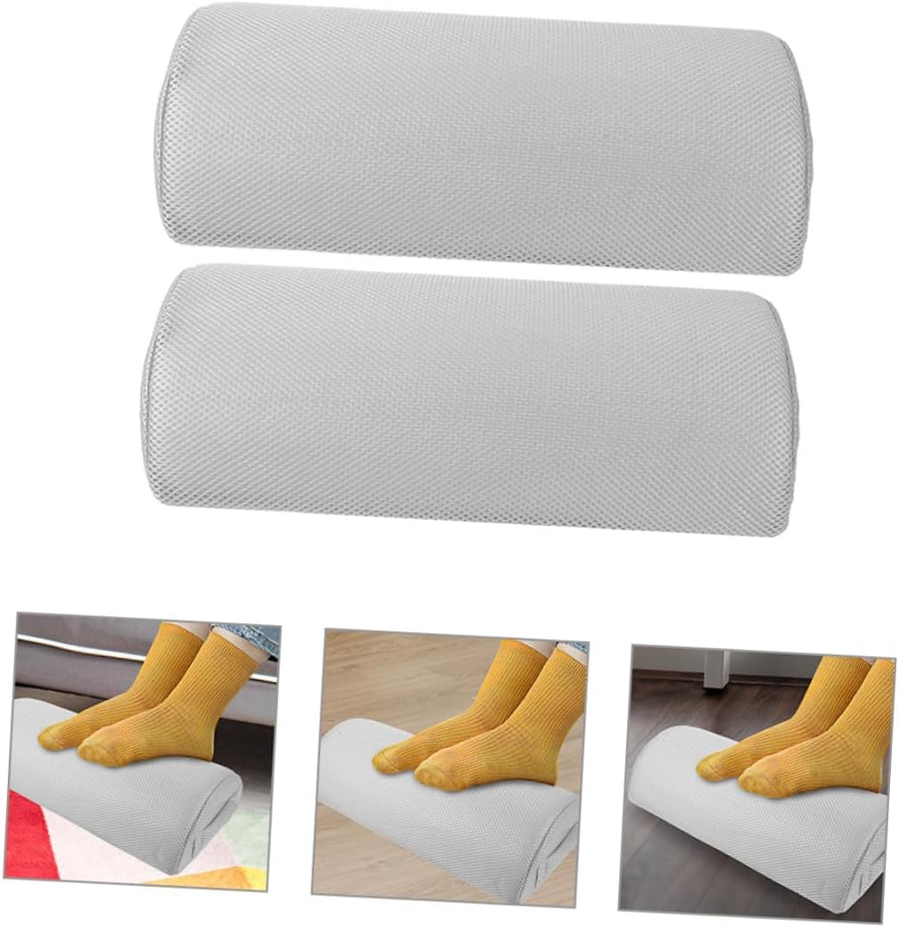 2pcs Ergonomic Footrest Pillow Comfortable Office Foot Rest for Daily Use Elastic Semi-Cylindrical Design for Leg and Support for Relaxation