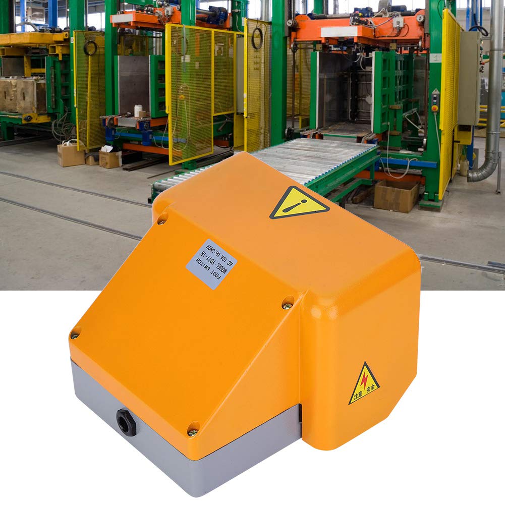 Foot Pedal Switch, Heavy Duty Foot Pedal Switch, 380VAC Electrical Foot Switches Machine Power Supply Clip Kit YDT118, Foot Switches