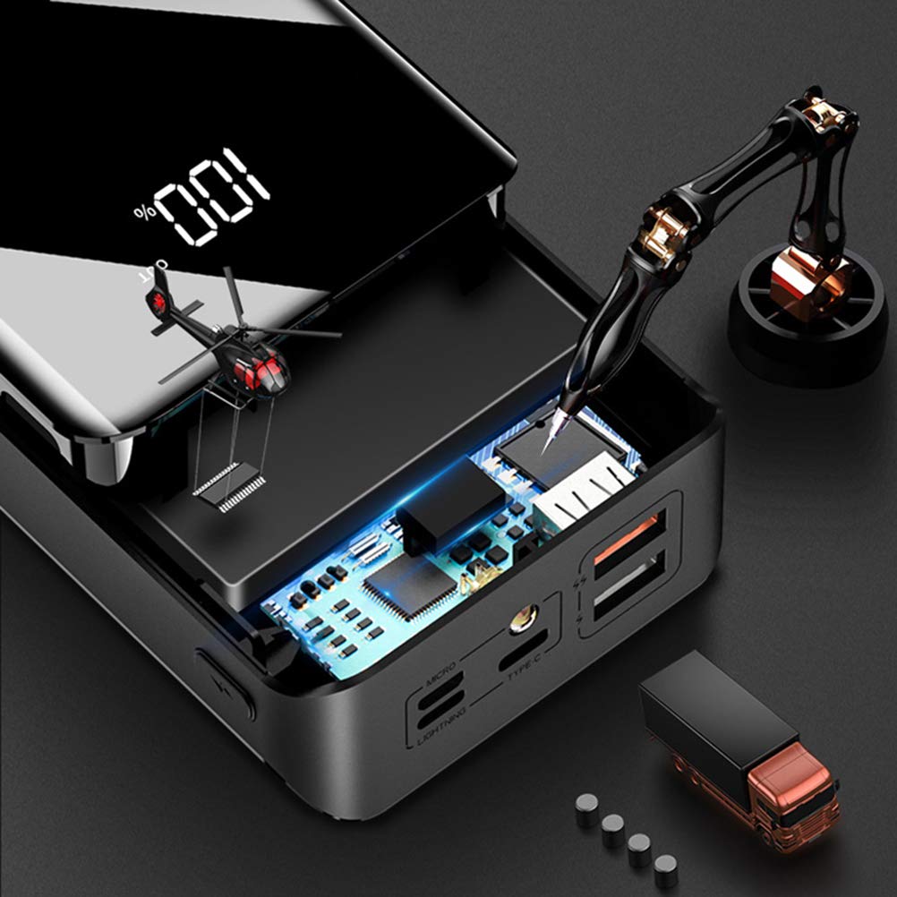 Power Bank, Chargeur Portable 40000mAh Power Bank Grande Capacité LED Powerbank Batterie Externe Portable Chargeur De Téléphone Portable