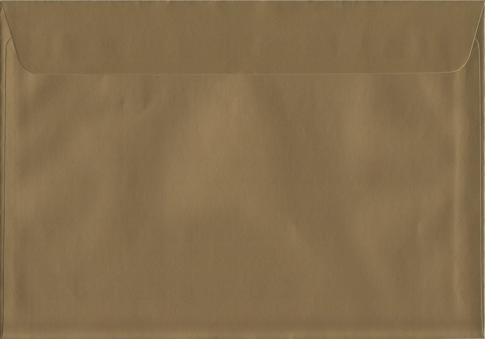 Metallic Shiny Gold C4 229mm x 324mm Self Sealing C4 Colour Envelope 120gsm (Pack of 25)