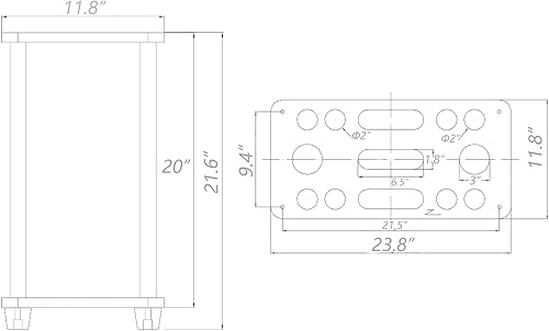 Miniatura 5 de FixtureDisplays Organizador de herramientas de mango largo Garage Garden Tool Storage Rack 10018
