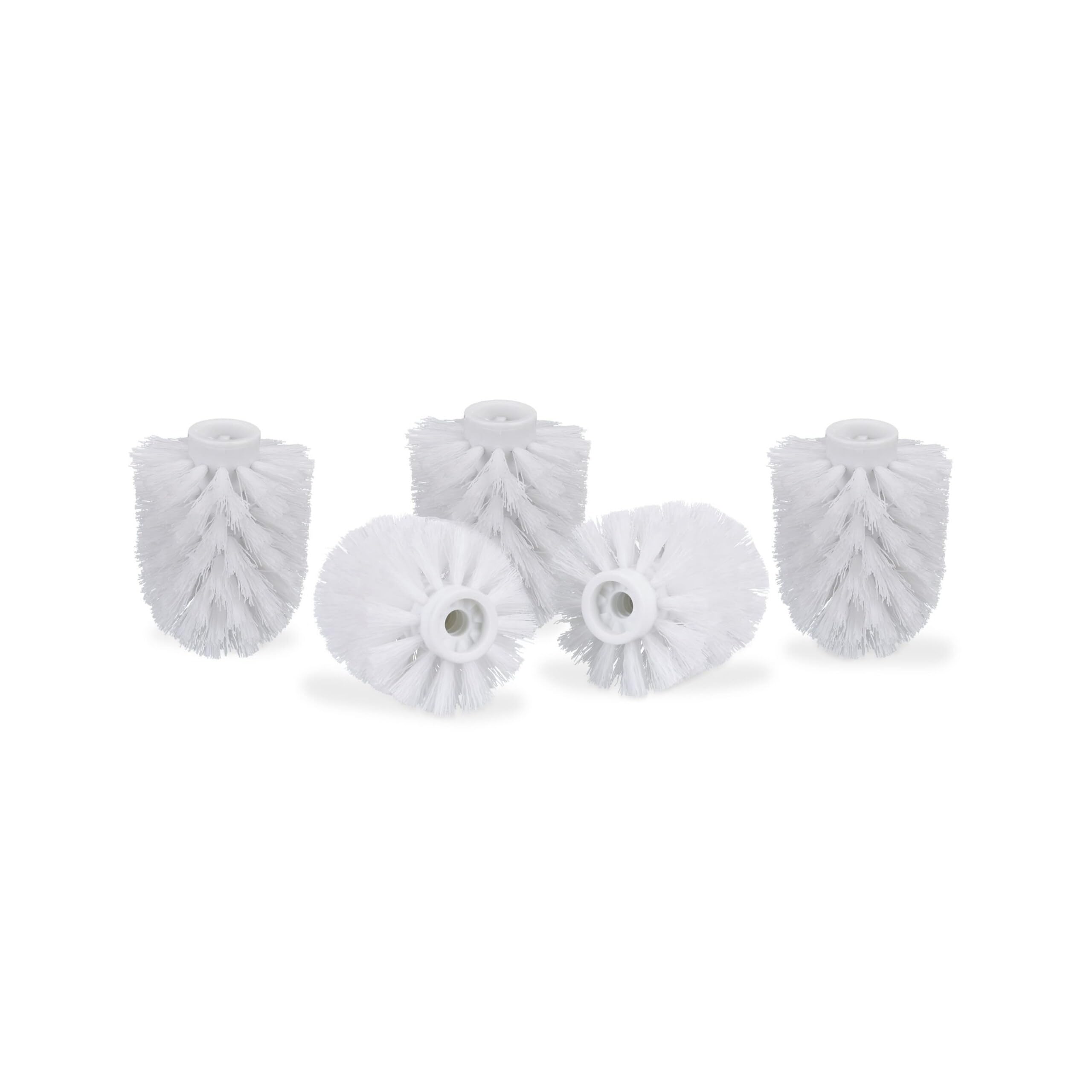 Juego 20 Cepillos de Recambio Escobilla de Baño, Plastico, Rosca de 9,5 mm y Diámetro de 8 cm, Blanco