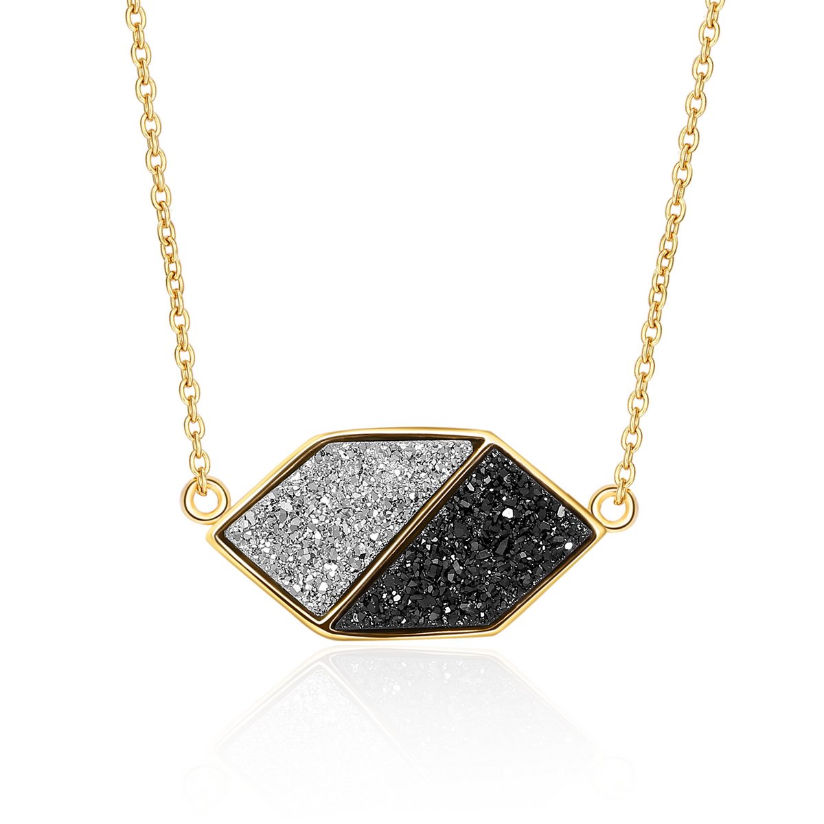 Yin&Yang Drusy Pendant Necklace
