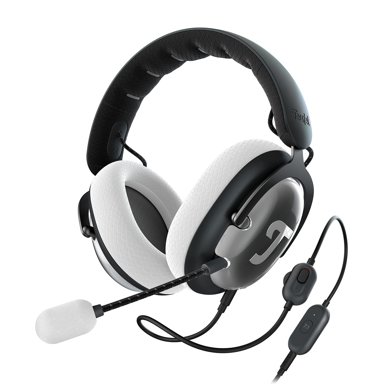 Teufel ZOLA - Auriculares para videojuegos con tarjeta de sonido USB 7.1, DTS Headphone:X® 2.0 sonido envolvente, brazo de micrófono ajustable con micrófono de condensador HD, ajuste cómodo, color
