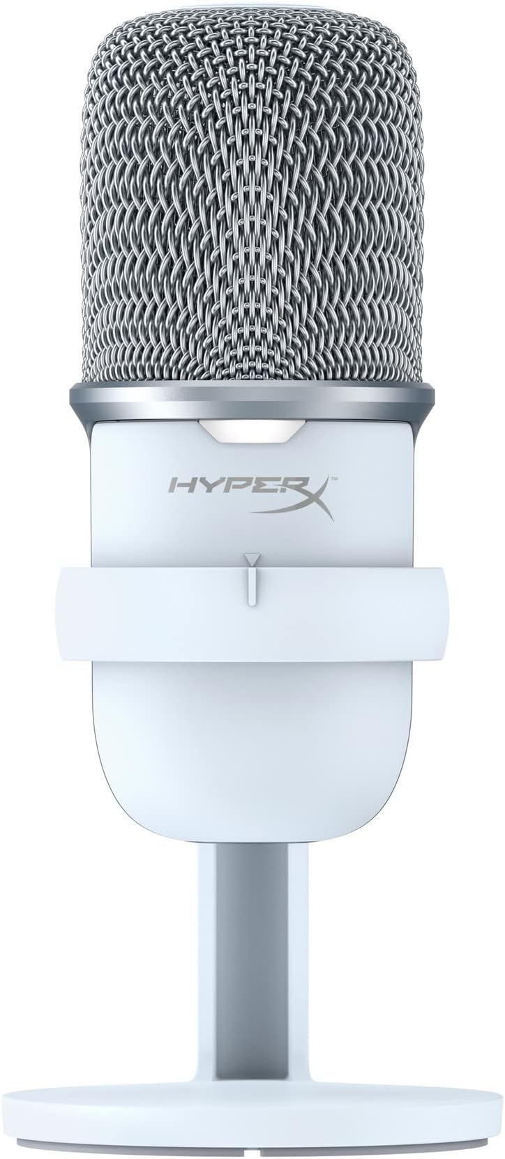 Hyper X SoloCast 519T2AA USB Stand-Alone Microphone, White, For Telework/Streamer/Content Creator/Gamers Compatible with PC, PS4, PS5