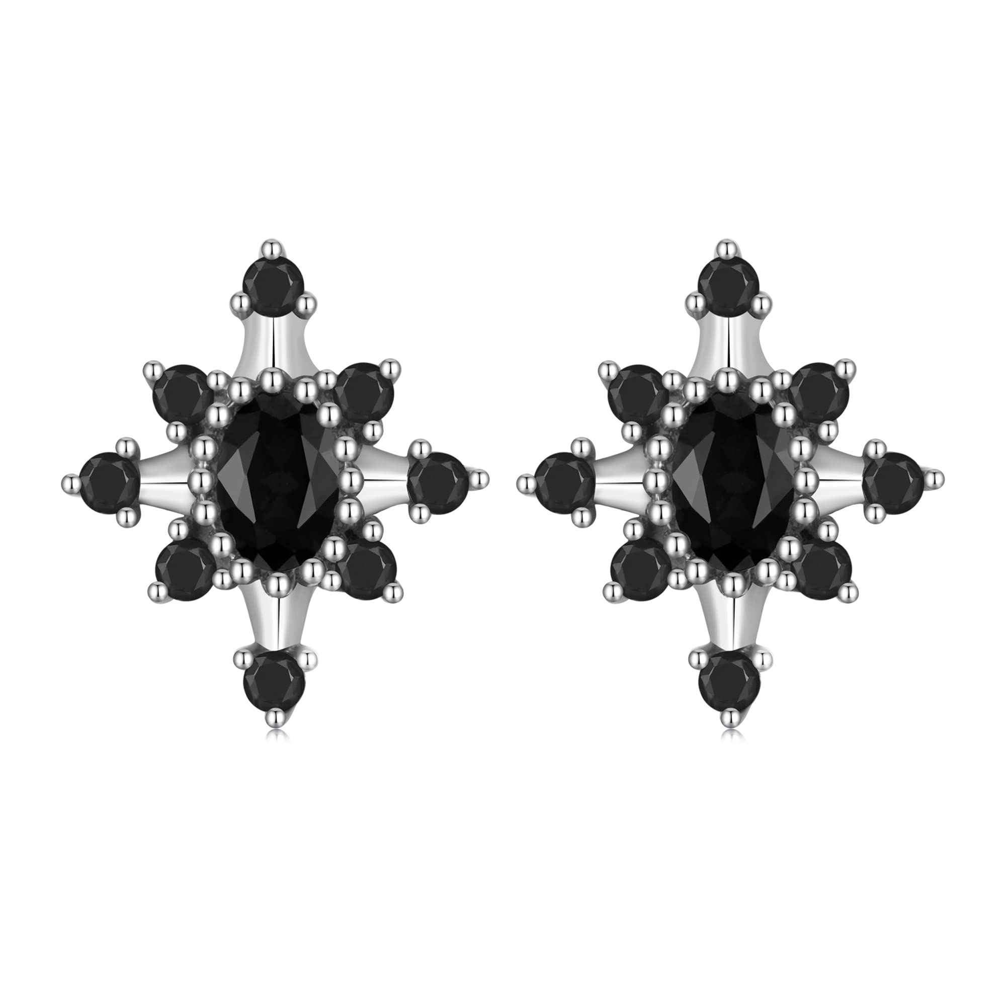 Orecchini a perno a forma di stella, in argento Sterling 925, leggeri, comodi per tutti i giorni