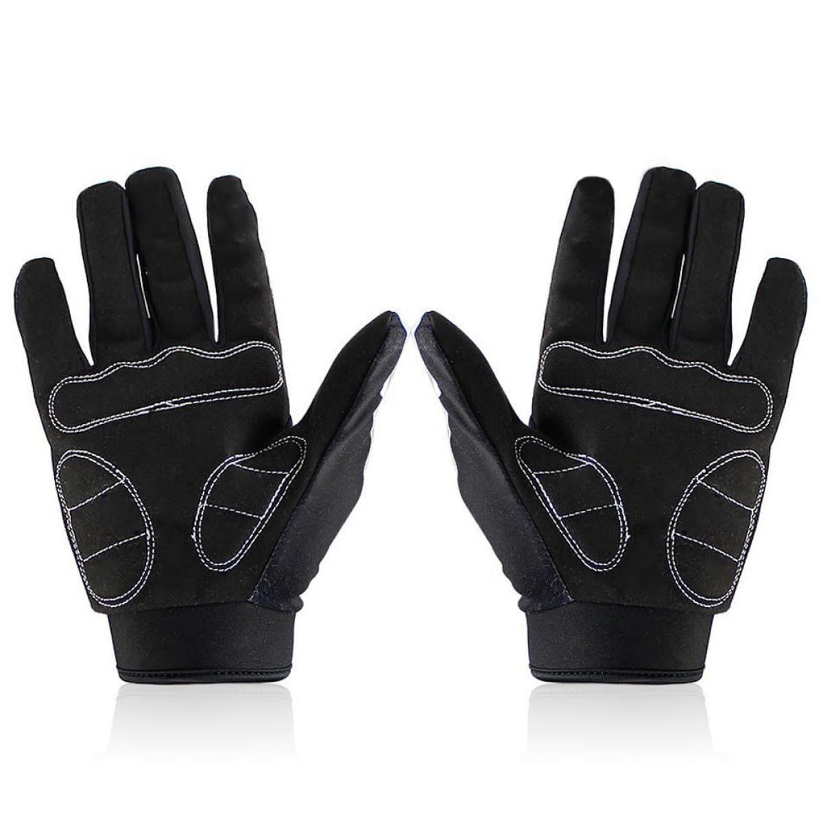 SOIMISS Vollfingerhandschuhe Vollfinger-Handschuhe Radfahren wasserdichte Fahrradhandschuhe Vollfinger Fahrradhandschuhe Handschuhe Zum Trainieren Voller Finger Black