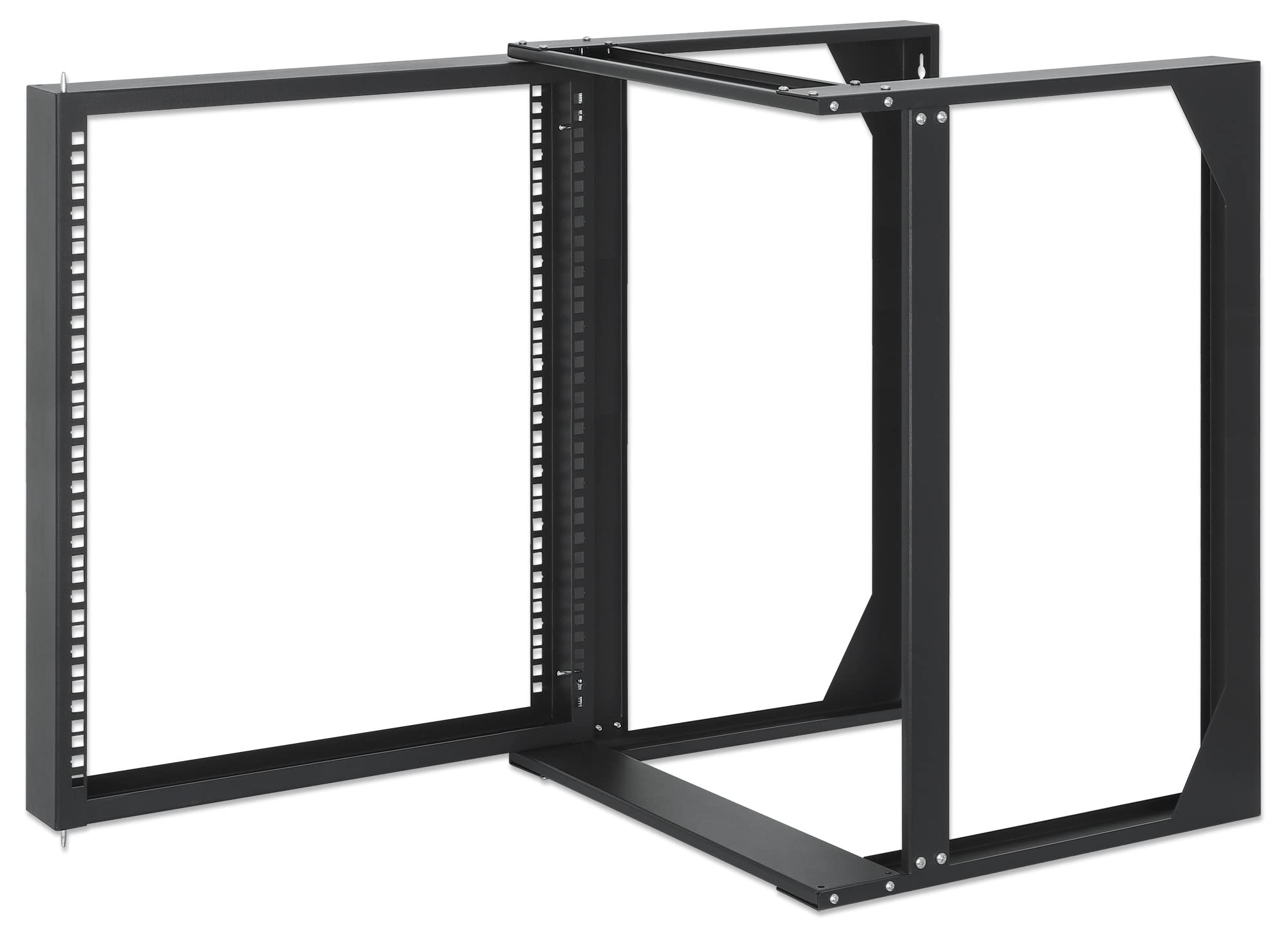 INTELLINET 716192 Armadio a Muro 19" Open Frame 2 Montanti Flat Pack 12U Nero