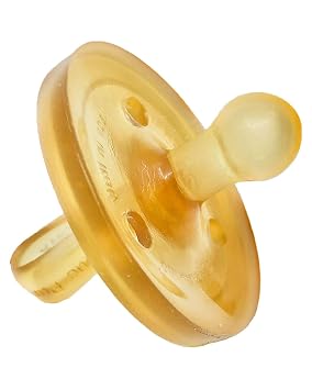 Newborn Pacifier- Shorter Nipple Less Gagging - Small Preemie 0-6 mos - Breastfed Babies - 100% Natural Rubber - BPA-Free - Handcrafted in Italy - 1-Pack