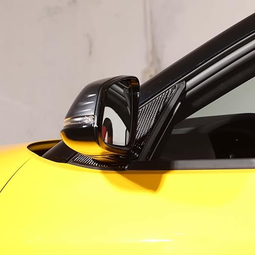 Miniatura 5 de Daeiclru Adhesivo de fibra de carbono suave para ventana frontal de pilar triangular, ajuste para ToyotSupra GR A90 A91 MK5 2019-2022, 4 piezas de