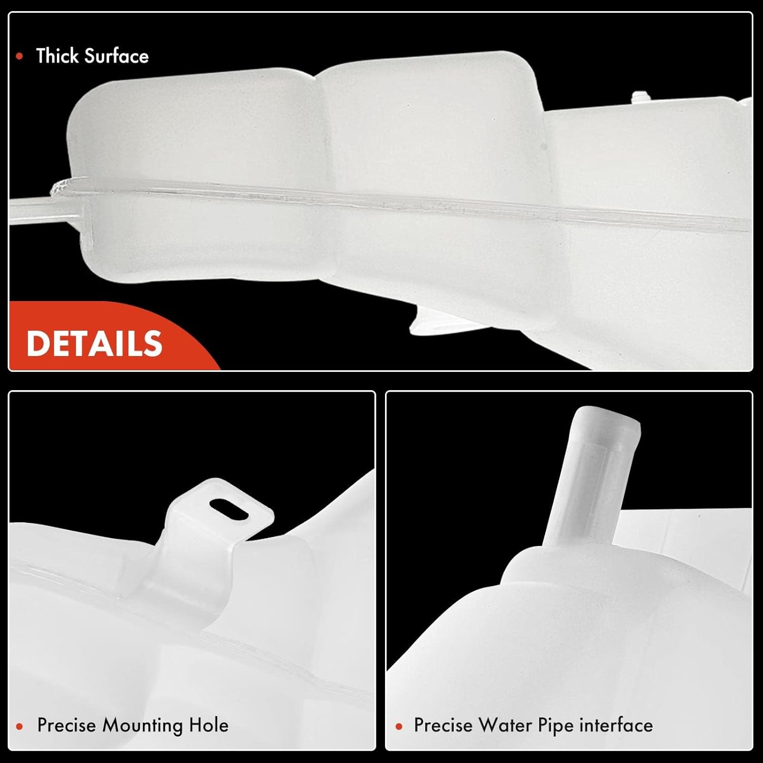 A-Premium Engine Coolant Recovery Overflow Reservoir Tank with Cap Compatible with Ford Excursion 2000-2005 & F-250 F-350 F-450 Super Duty 1999-2004, Replace for# 2C3Z8A080AA, 6C358A080AC, 3C348A080B