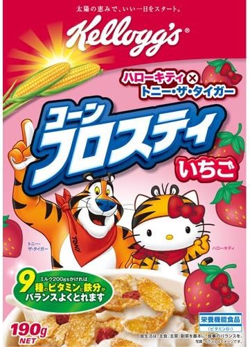Amazon ケロッグ コーンフロスティ ハローキティ いちご 190g ケロッグ 食品 飲料 お酒 通販
