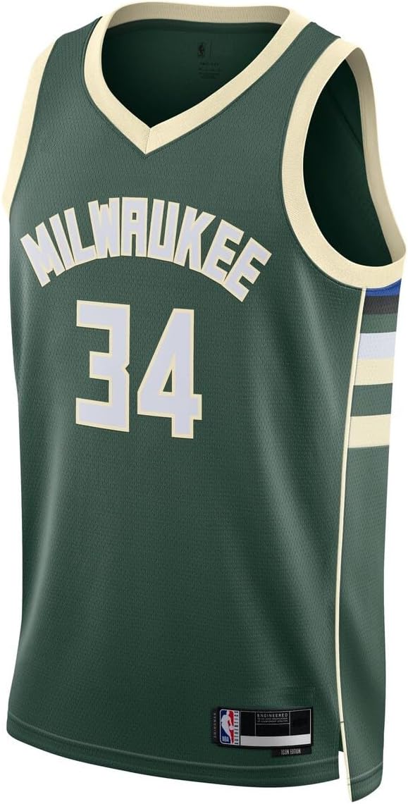 Giannis Antetokounmpo Milwaukee Bucks NBA Kids Youth 8-20 Green Icon Edition Swingman Jersey