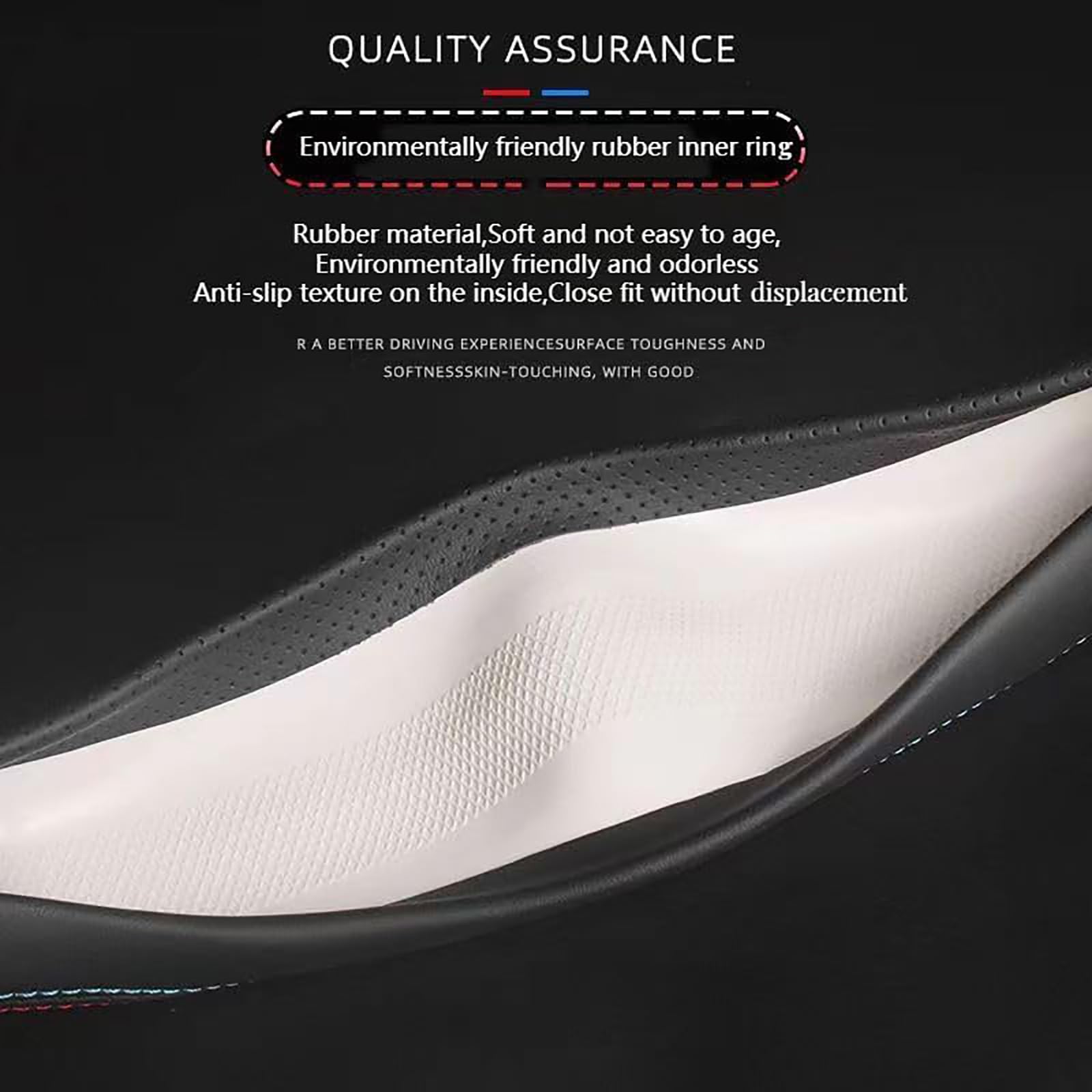 Couvre-Volant pour Peugeot GT Rifter 208 308 2008 3008 508 508 SW 5008 Housse de Volant en Cuir Microfibre Accessoire de Protection Confortable Antidérapant,Black B