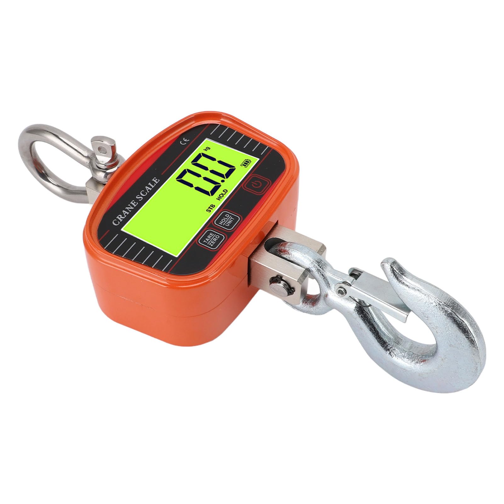 Fafeicy Bilancia Industriale a Gancio 2000kg, Pesatura Pesante con Telecomando e Display LCD Retroilluminato per Fabbrica Agricola (ORANGE)