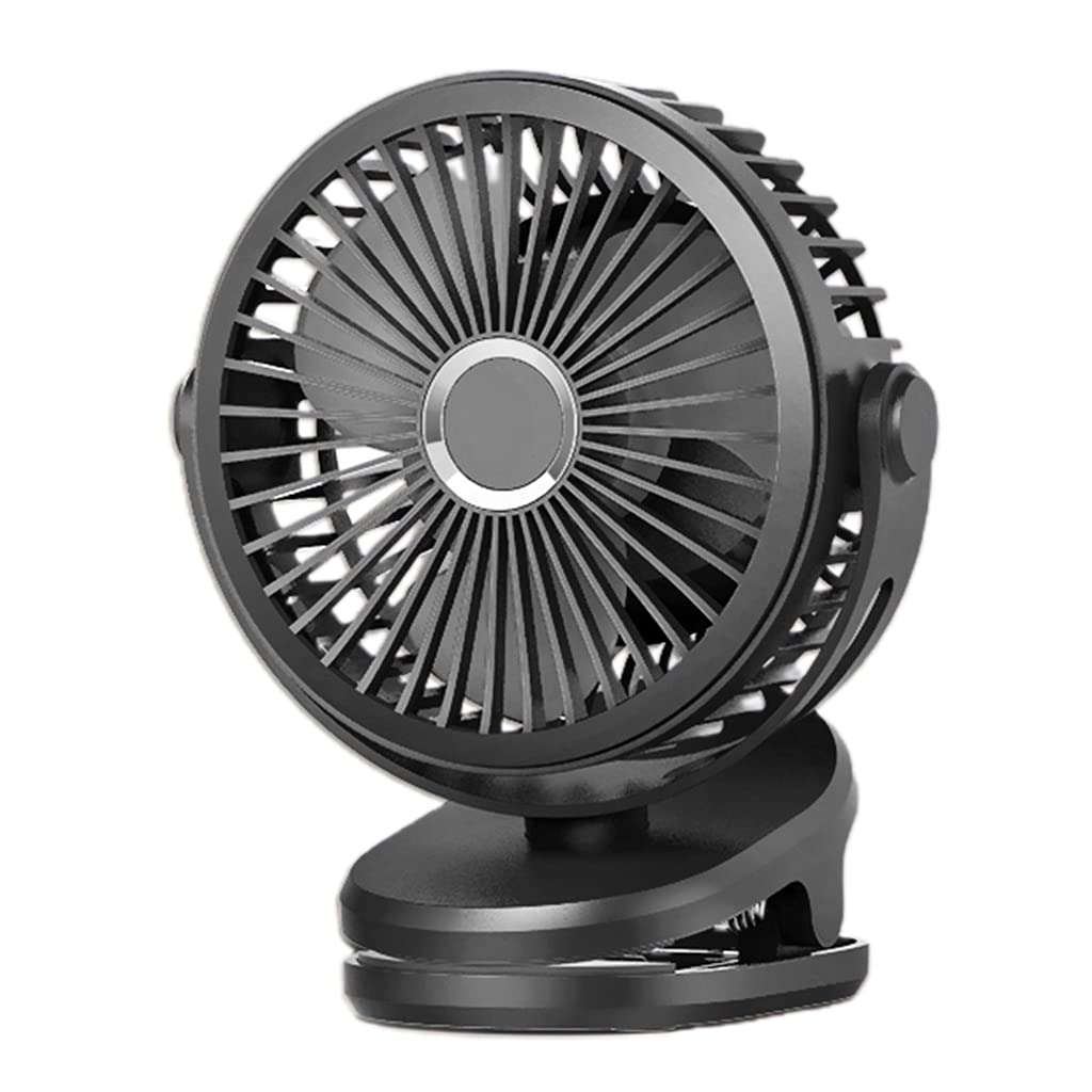 Ventilador portátil a batería de 4 velocidades con pinza para refrigeración exterior