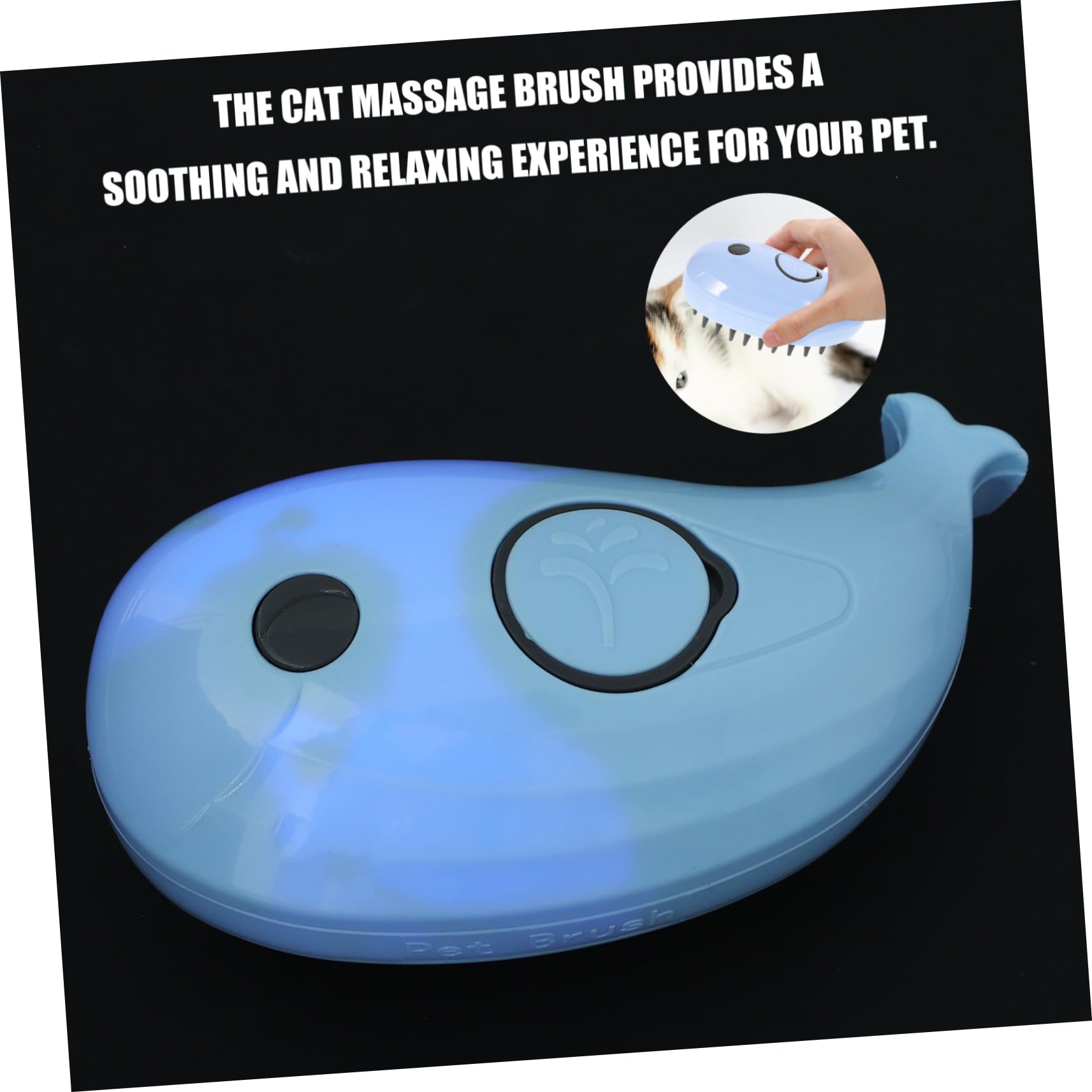INOOMP 4stücke Multifunktionale Dampfbürste Für Katzen Selbstreinigende Massage Und Pflegebürste Für Katzen Und Kleine Haustiere Design in Blau Für Fellpflege Und Entspannung