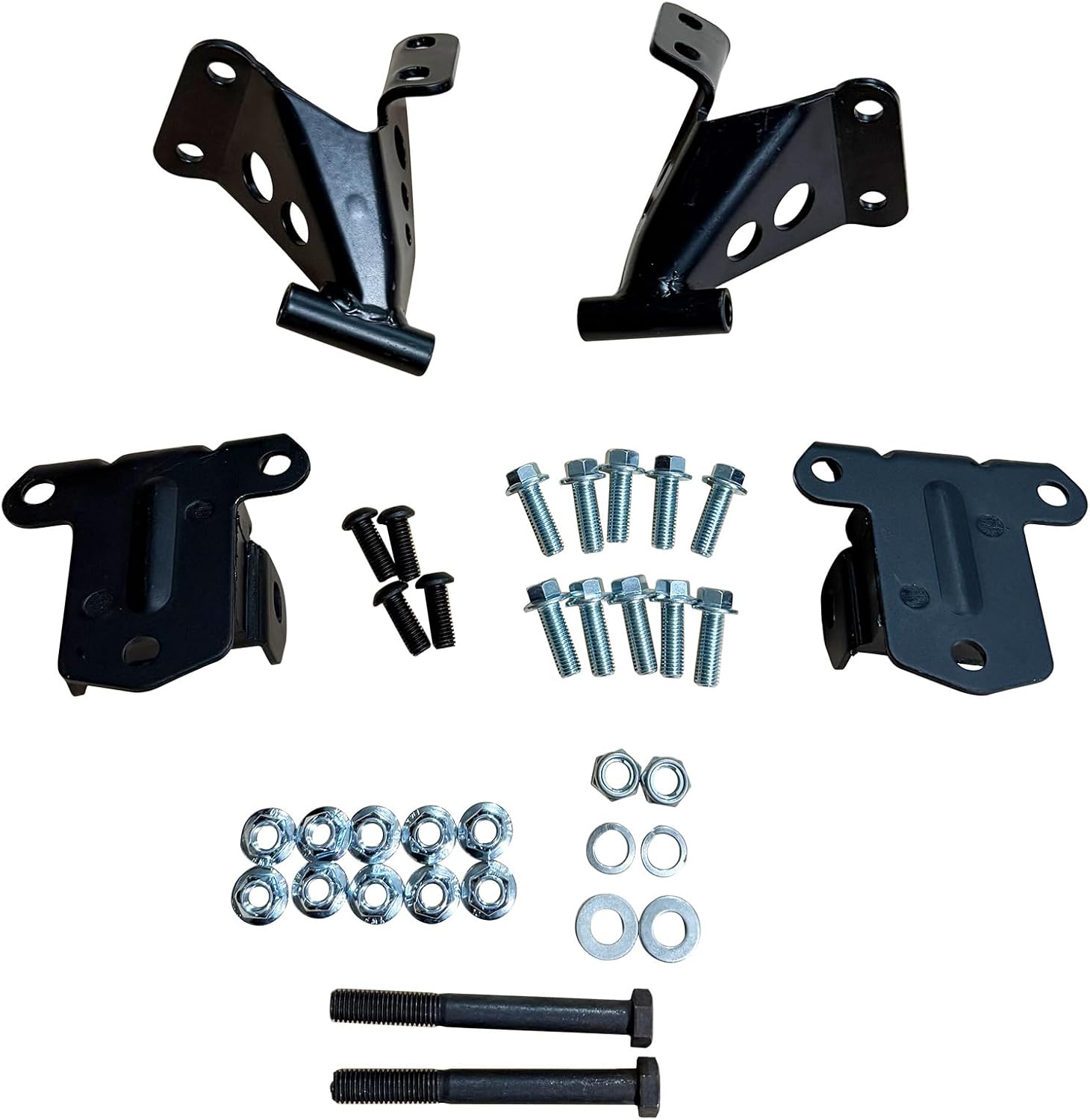 Engine Motor Mounts Bracket Set for 1955 1996 1957 Chevrolet Bel Air V8, Side Mount, Cushion & Hardware