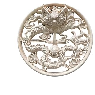 Built-in Cabinetry Round Wood Carving Applique Antique Onlays Mouldings Wood Figurines for Furniture Decoration Vintage Decor Built-in Cabinetry (Color : E-60cmX60cm)