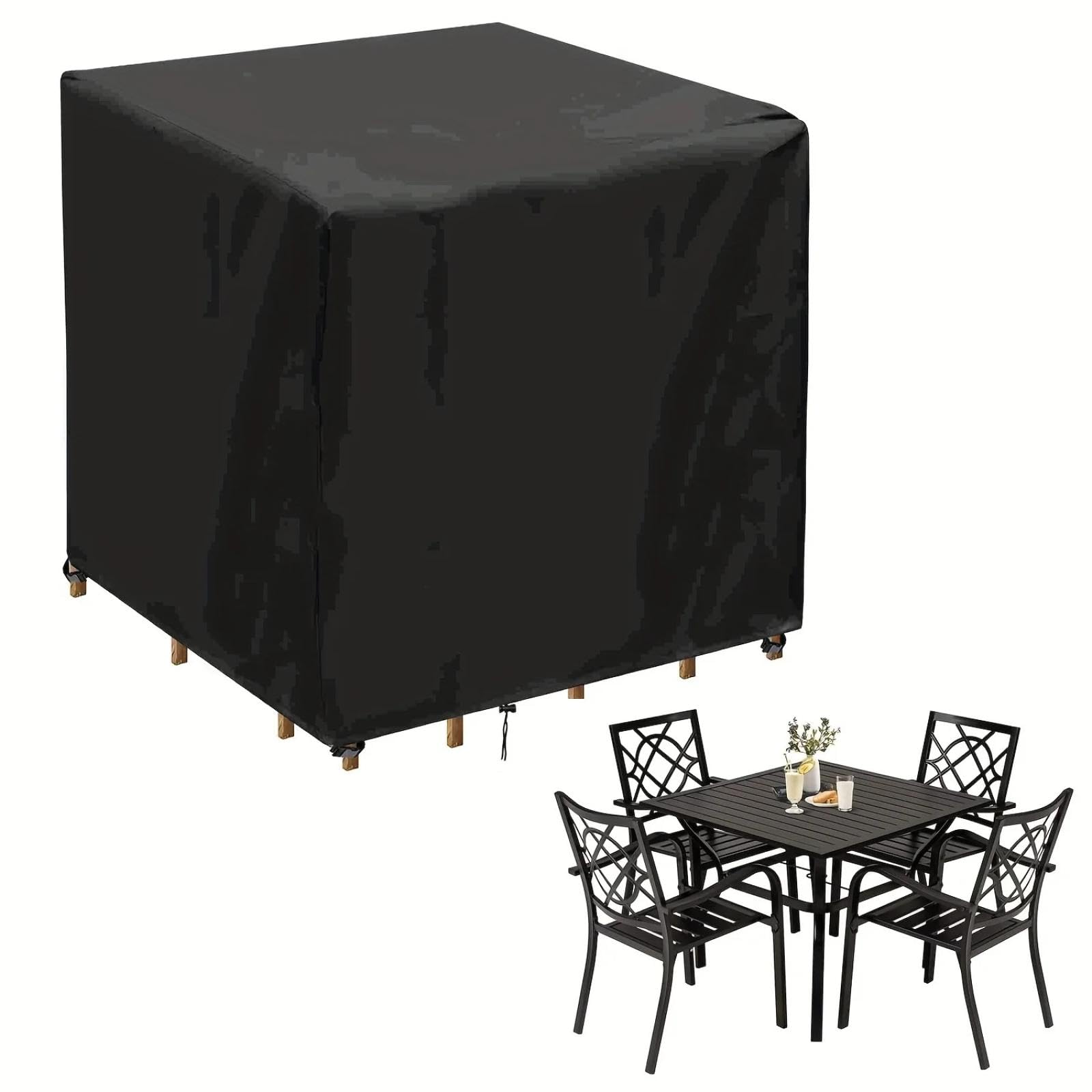 Housse salon de jardin bâche table extérieur rectangulaire couverture protection meuble anti-UV