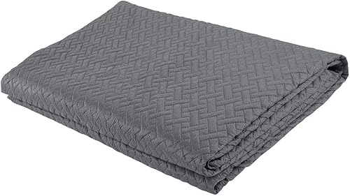 Miniatura 7 de Legacy Decor Colcha reversible Pinsonic de 3 piezas con costuras cuadradas para todas las estaciones, tamaño Queen, color gris