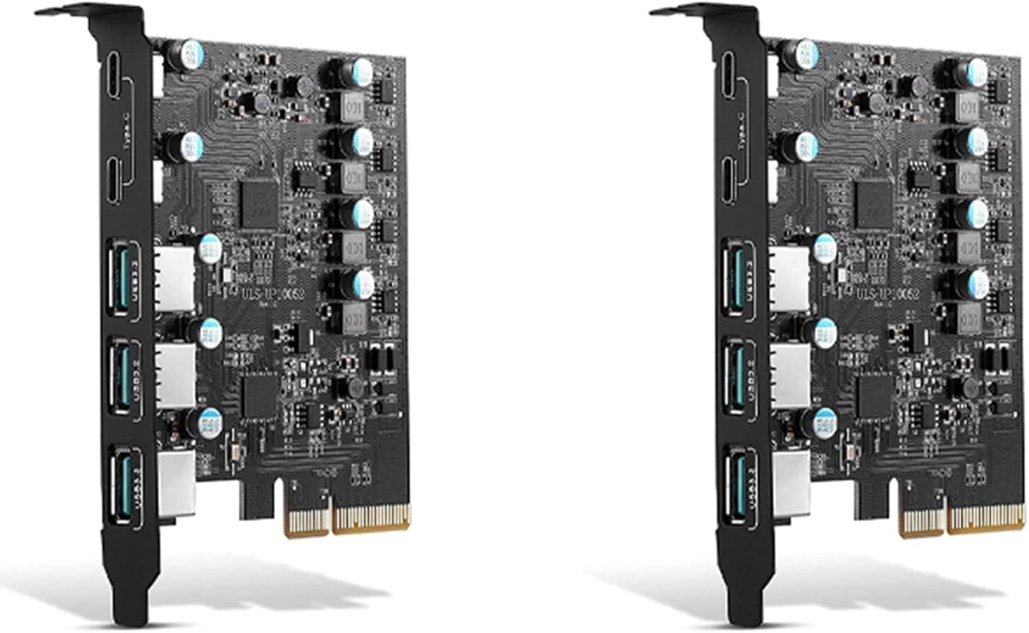 2X PCIe to USB 3.2 Gen 2 Card with 10Gbps Bandwidth 5-Port (3X USB-A -2X USB-C) Converter PCIE Splitter for 10/8