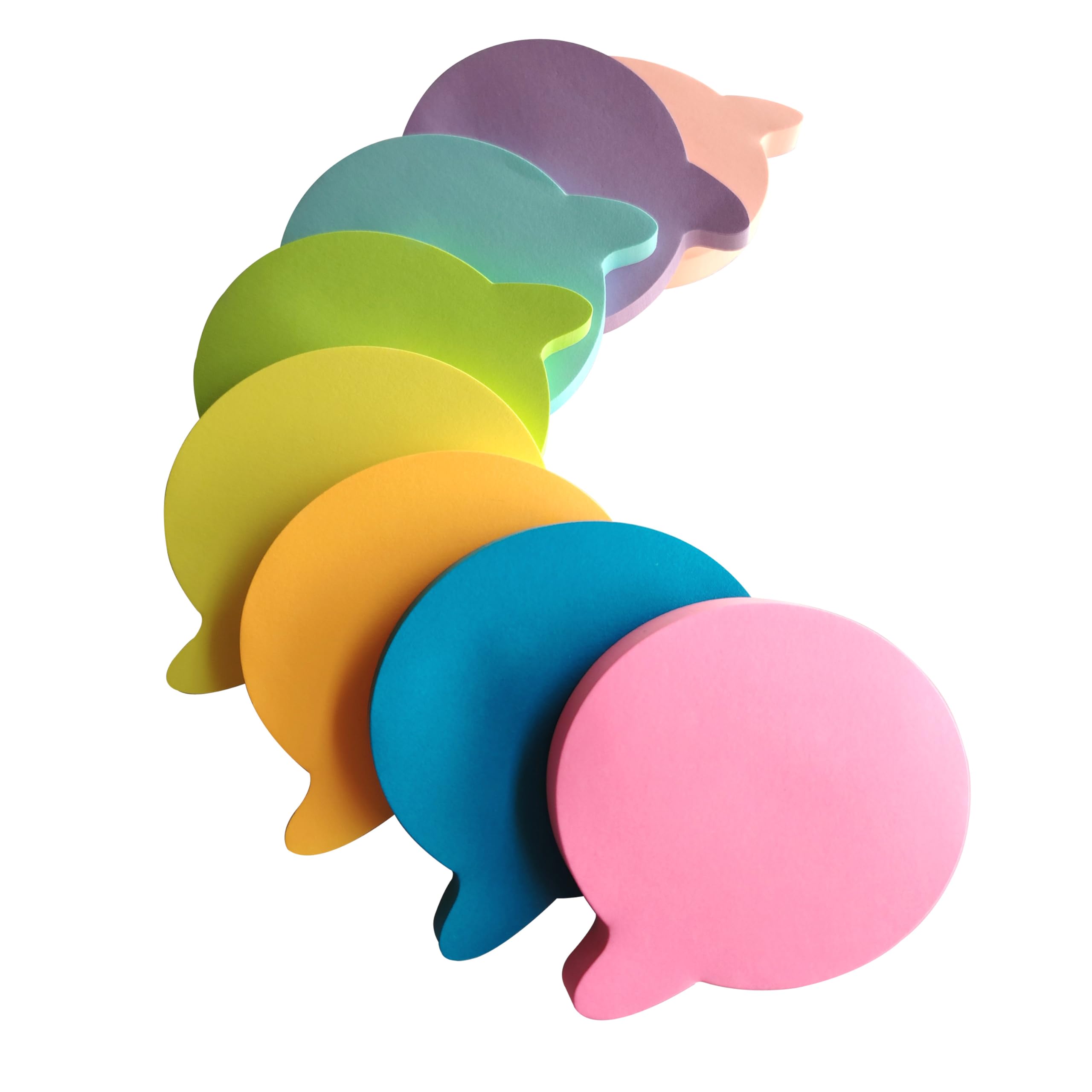 Bubble Sticky Notes Cute 3x3 Inches (8 Pads/Total 656 Sheets), Bubble Shaped Sticky Notes with 8 Bright Colors, Easy to Post, Strong Adhesive, Clean