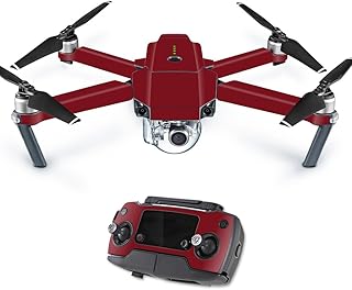 MightySkins Skin Compatible With DJI Mavic Pro Quadcopter Drone - Solid Burgundy | Protective, Durable, and Unique Vinyl Decal wrap cover | Easy To Apply, Remove, and Change Styles | Made in the USA