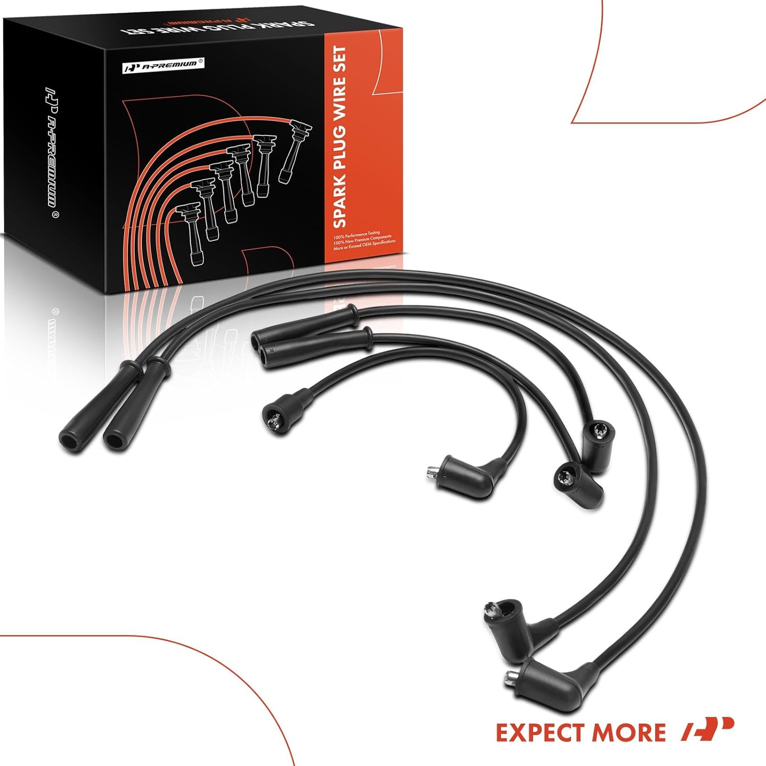 A-Premium 5PCS Spark Plug Wires Compatible with Subaru Brat 1980, DL 1980-1989, GL 1980-1989, GL-10 1985-1989, GLF 1980-1982, Loyale 1990-1994, 1.8L