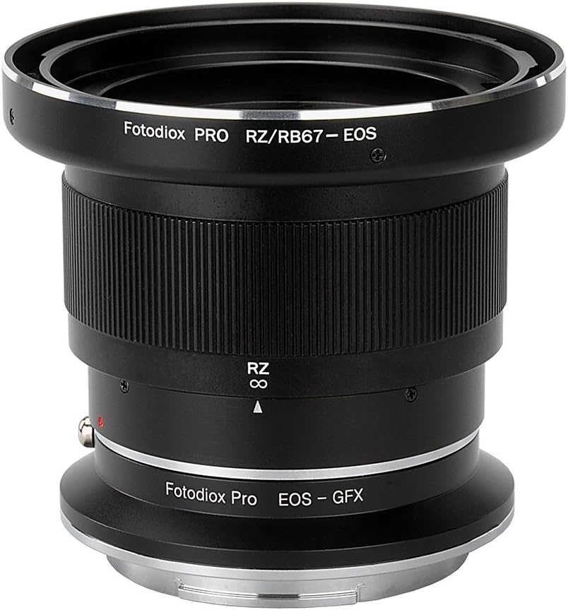 Fotodiox Pro Lens Mount Double Adapter, Mamiya RB67/RZ67 Mount and Canon EOS (EF/EF-S) D/SLR Lenses to Fujifilm G-Mount GFX Mirrorless Digital Camera Systems (Such as GFX 50S and More)