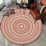 Preisgünstige Teppiche Für Schlafzimmer Runder Boho-Stil Schlafzimmer Teppiche rot beige 40X40cm