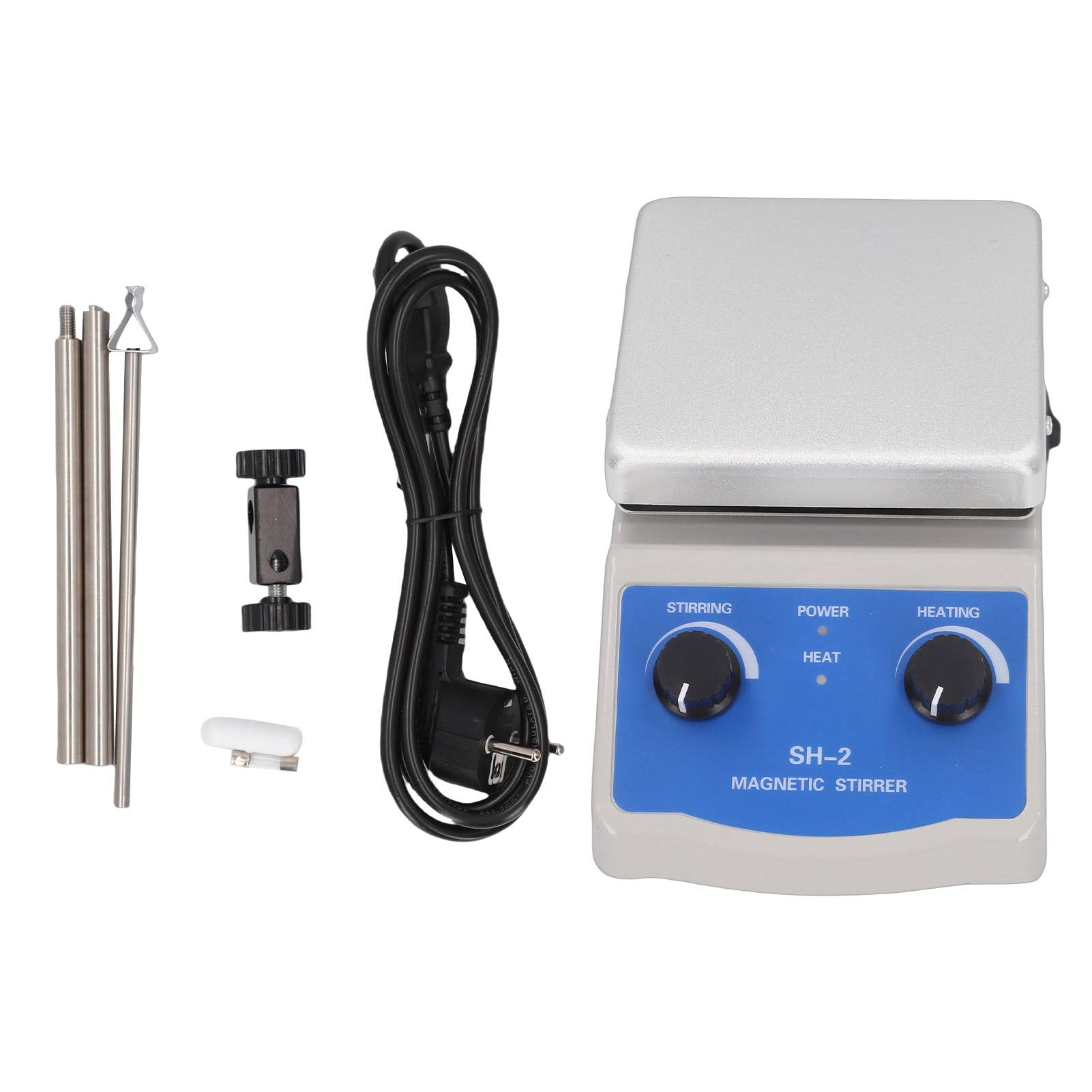 Fafeicy Agitatore Magnetico Piastra Riscaldante Miscelatore da Laboratorio Agitatore Magnetico con Piastra Riscaldante con Riscaldamento 180 W 0-1600 Giri/min