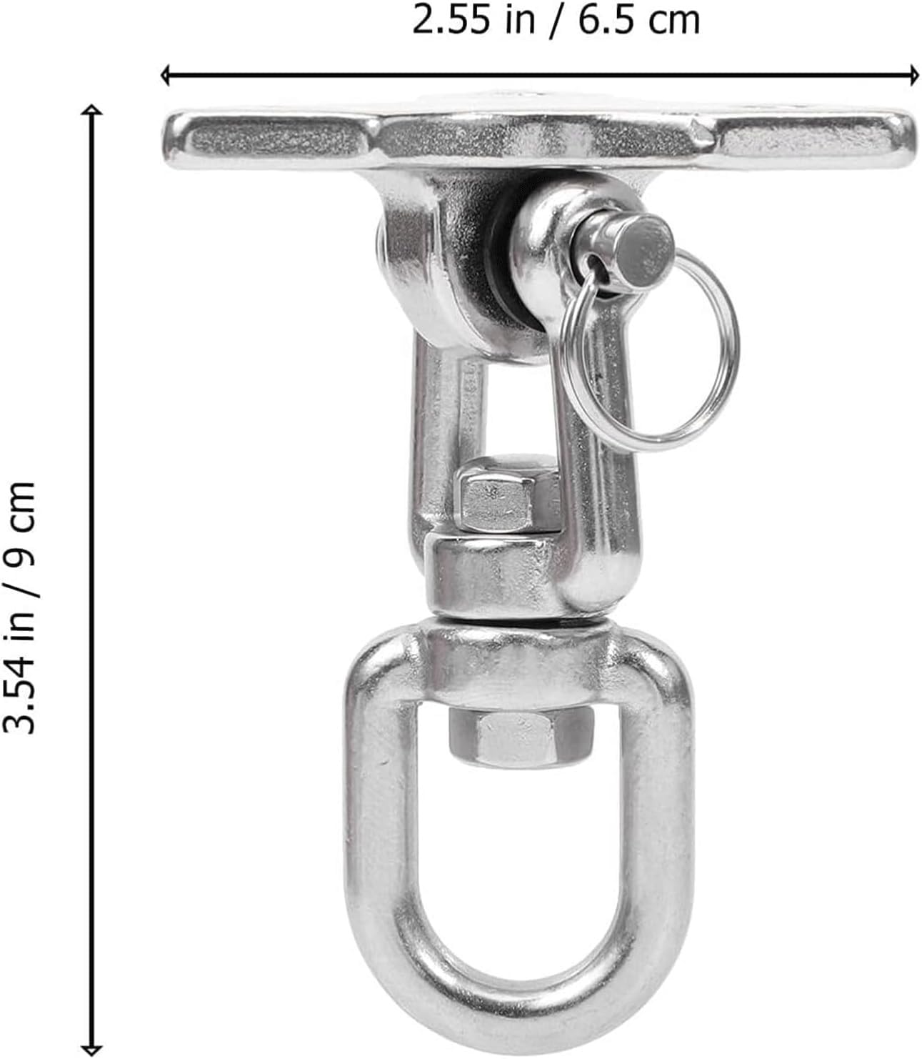 VGGBNG Hammock Hooks?Swing Hooks Heavy Duty? Metal Heavy Duty Swing Hangers Hammock Hanging Kit 360° Rotate Swing Swivel Hook for Porch Patio Playground