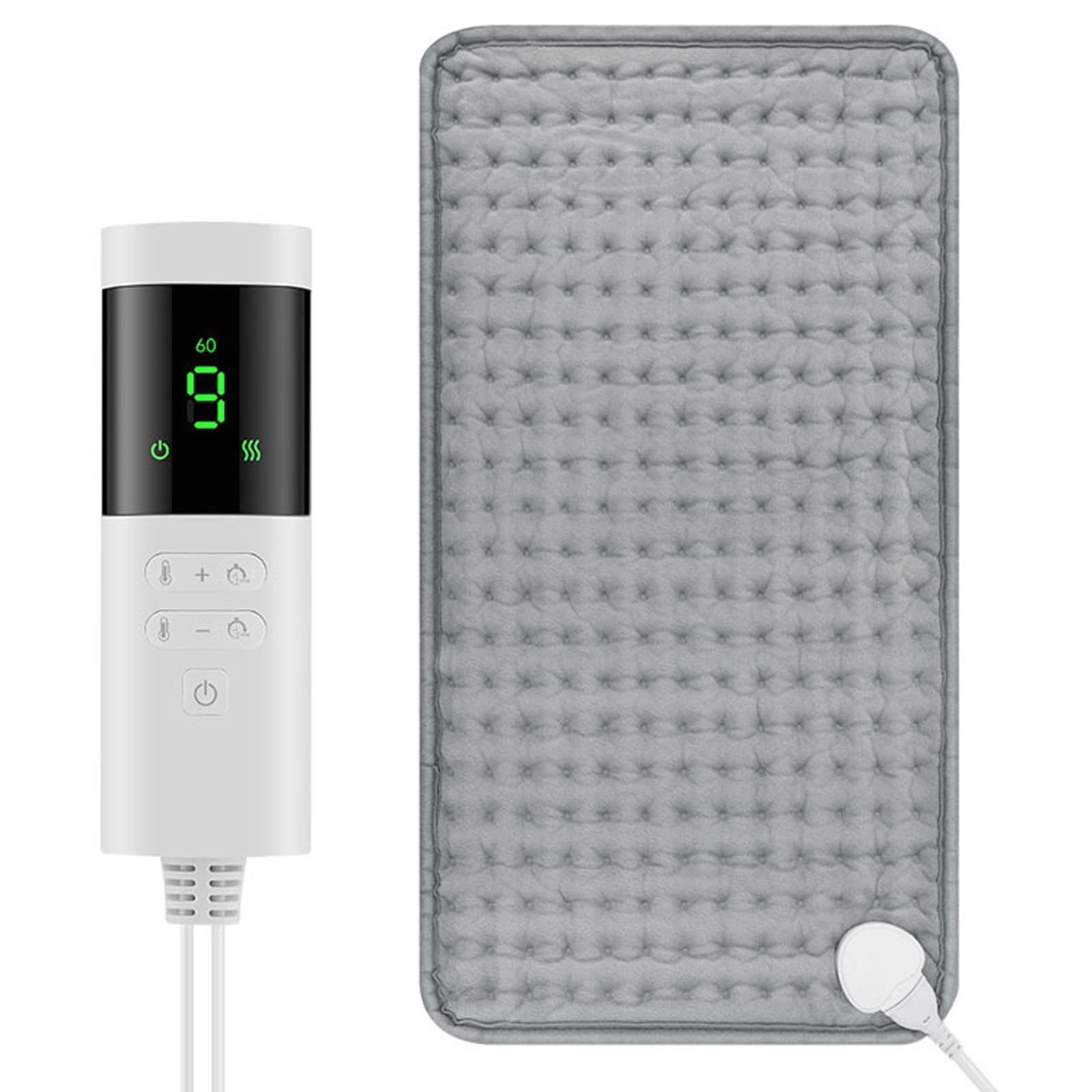Almohadilla Térmica, Compresa Caliente Electrica con Apagado Automático, Manta Termica de Calor Rápido con Ajustes de Calor, para Espalda, Hombros, Abdomen, Piernas, Brazos (30 * 60cm)