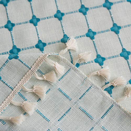 Nappe lin coton plaid salon de la maison table basse natte rectangulaire - 2