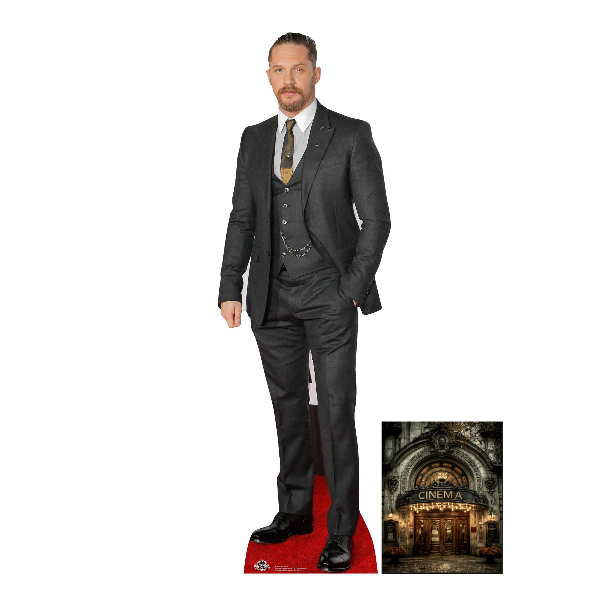 Bundlez-4-Fanz Fan Packs Multicolor Fan Pack - Tom Hardy Waistcoat Style Lifesize Cardboard Cutout/Standee Includes 8X10 (20X25cm) Photo