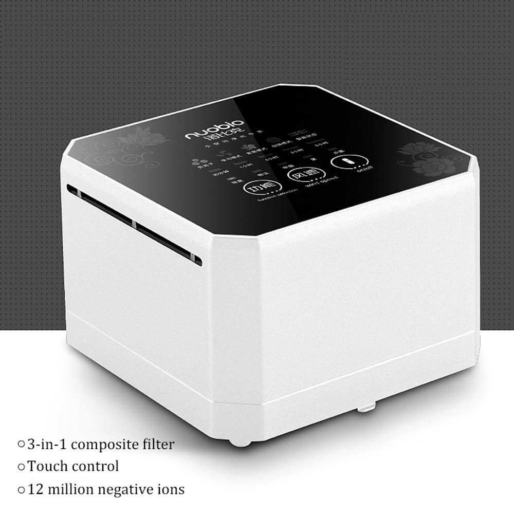 RIYIFER Air Cleaner Ionizer, with HEPA Filter 3-Speed Wind Speed Adjustment Air Purifier for Smoke, Dust, Pets - with Automatic Timing Function for Home Car Office