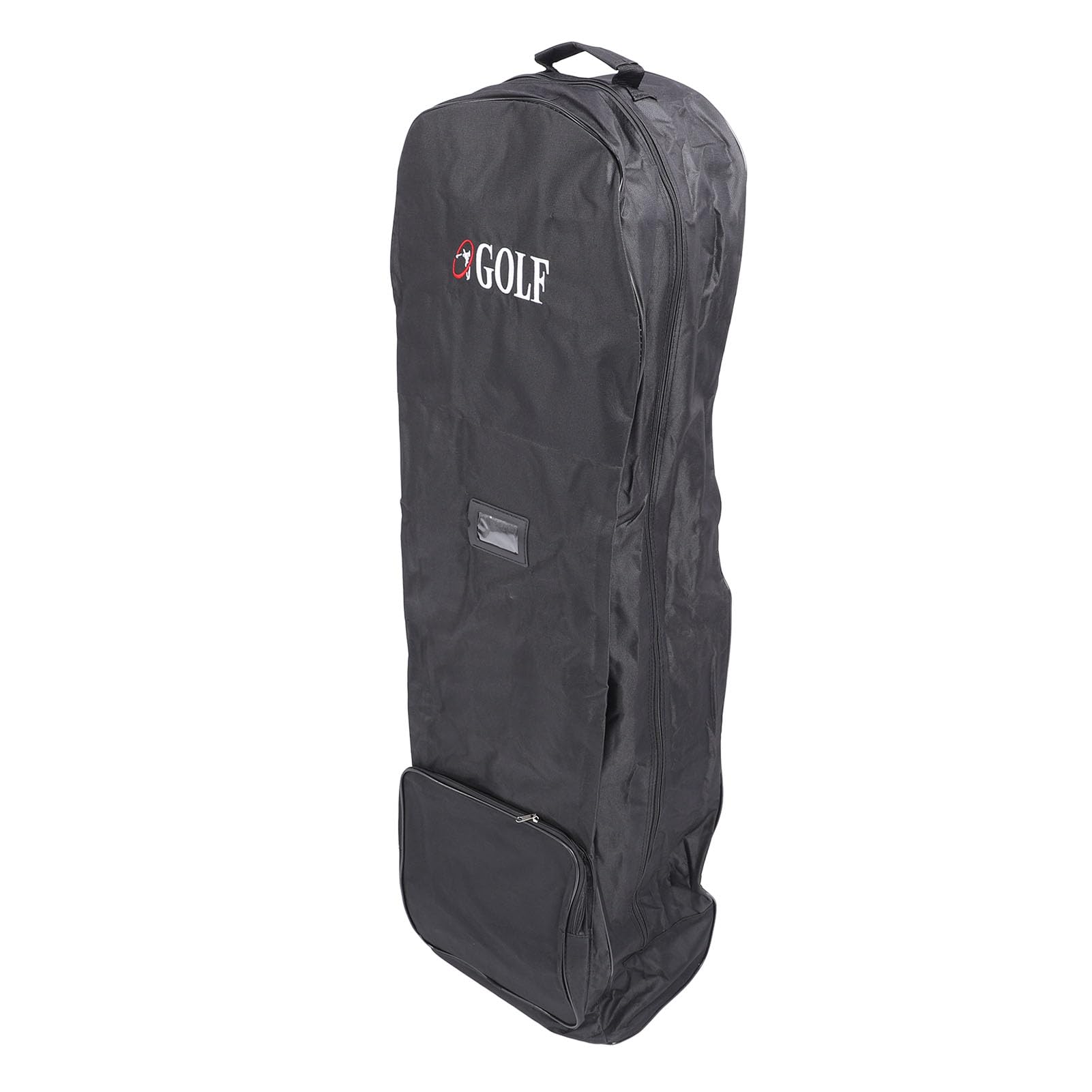 Sac de Voyage de Golf en Tissu Oxford 600D Pliable avec Roue et Poche de Rangement Noir