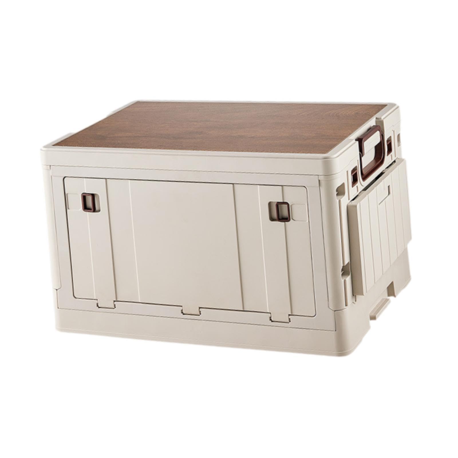Camping Aufbewahrungsbox, Faltbare Camping Aufbewahrungsbox, Gepäckaufbewahrungsbox, Aufbewahrungsbox mit Deckel, T, Hellgrau