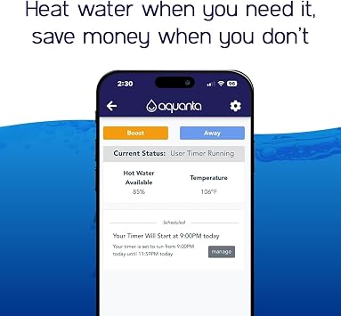 Smart Water Heater Timer: Optimize Hot Water Usage - Compatible with Alexa - Installs in Minutes, No Plumbing Required. Compatible with Electric Water Heaters.